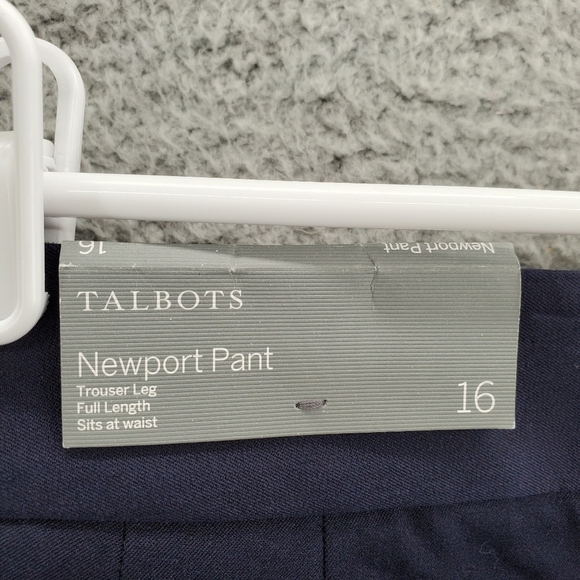 Talbots Newport Pants Trousers Womens Size 16 Blue Navy - Picture 10 of 14